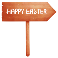 Watercolor Easter Wooden Sign Illustration png