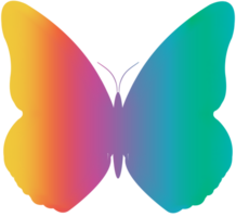 Sommer- Gradient Mehrfarbig Schmetterling png transparent Hintergrund