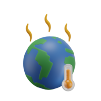 3d globale riscaldamento icona png