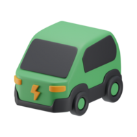 3d ecologia elétrico carro ícone png