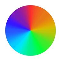 Color wheel chart, bright color wheel guide vector. vector