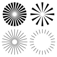 Radial circle lines circular radiating lines vector illustration.