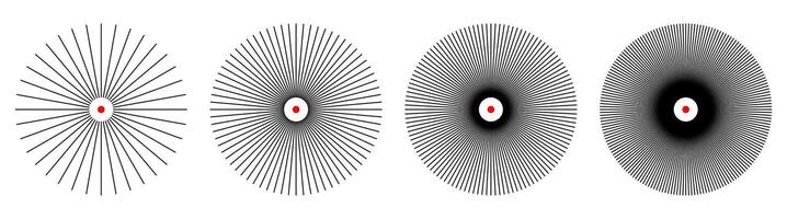 Radial circle lines circular radiating lines vector illustration.