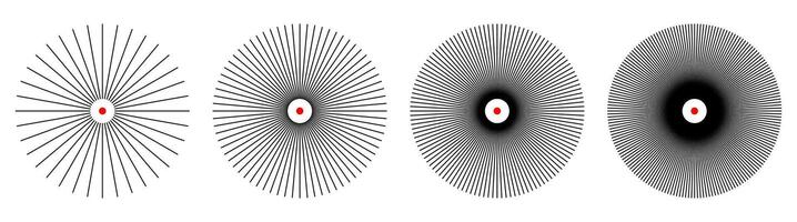 Radial circle lines circular radiating lines vector illustration.