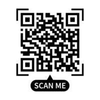 Fake QR code scan me vector illustration.