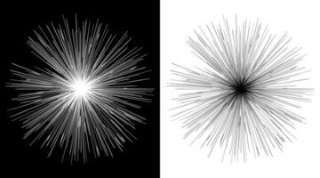 Radial speed line perspective radius stroke vector. Rotating circle like a sunbrust. vector