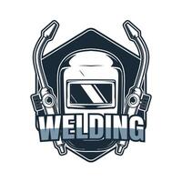 Welding work logo design template vector