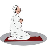 man praying with doa, vector illustration