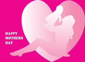 Lovely Happy mothers day greeting card vector