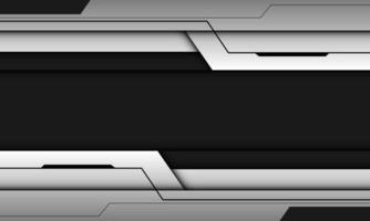 Abstract silver black line shadow cyber geometric design modern technology futuristic creative blackground vector