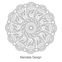 Adult Rotate Mandala Design Coloring book page vector file