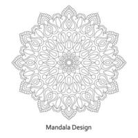 Adult Enchanted Mandala Design Coloring book page vector file