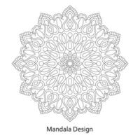 adulto encantado mandala diseño colorante libro página vector archivo