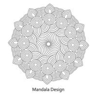 Celtic knot Rotate Mandala Design Coloring book page vector file