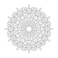 Cosmic canvas mandala coloring book page vector file