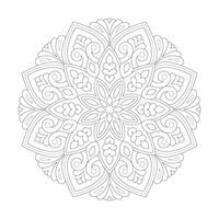 Facile design Mandala Coloring book page vector file