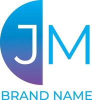 JM initial logo with gradient vector