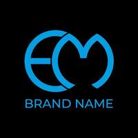 EM initial logo design vector