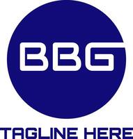 bbg monograma circulo logo diseño vector