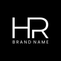 HR, HPR initial letter logo design vector
