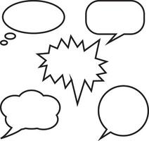 Speech bubble icon set design vector