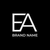 EA initial letter monogram logo design vector