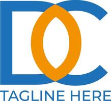 DC initial logo design vector