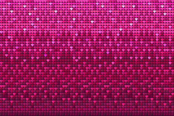 Mini Pink Sequin Hearts Texture, Simple Seamless Pattern.