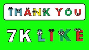 dank u Leuk vinden sociaal media element dank u abonnees dank u Leuk vinden felicitatie kaart beweging grafiek dank u vieren of abonnee Gefeliciteerd video
