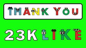 Thank you like Social media element thank you subscribers Thank you like congratulation card Motion graphics Thank you celebrate or subscriber Congratulations video