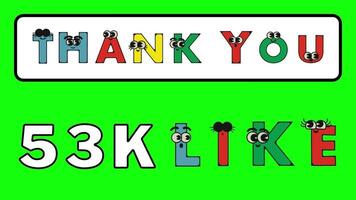 Thank you like Social media element thank you subscribers Thank you like congratulation card Motion graphics Thank you celebrate or subscriber Congratulations video