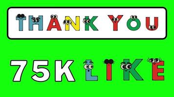 Thank you like Social media element thank you subscribers Thank you like congratulation card Motion graphics Thank you celebrate or subscriber Congratulations video