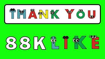 Thank you like Social media element thank you subscribers Thank you like congratulation card Motion graphics Thank you celebrate or subscriber Congratulations video