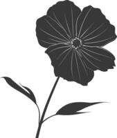 ai generado silueta cosmos flor negro color solamente vector