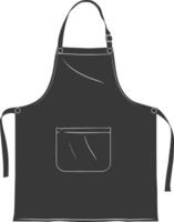 ai generado silueta delantal cocina equipo negro color solamente vector