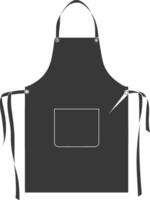 AI generated Silhouette apron kitchen equipment black color only vector