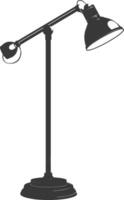 AI generated silhouette floor lamp black color only vector