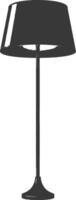 AI generated silhouette floor lamp black color only vector