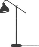 AI generated silhouette floor lamp black color only vector