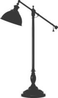 AI generated silhouette floor lamp black color only vector