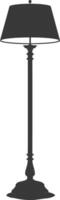 AI generated silhouette floor lamp black color only vector