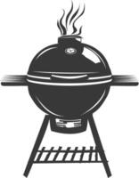 ai generado silueta un parilla parrilla compensar fumador parte superior abajo negro color solamente vector