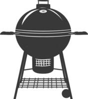 ai generado silueta un parilla parrilla compensar fumador parte superior abajo negro color solamente vector