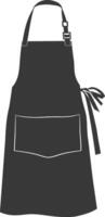 AI generated Silhouette apron kitchen equipment black color only vector