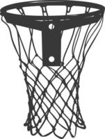 AI generated silhouette basketball hoop black color only vector