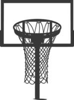 AI generated silhouette basketball hoop black color only vector