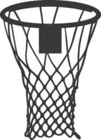 AI generated silhouette basketball hoop black color only vector