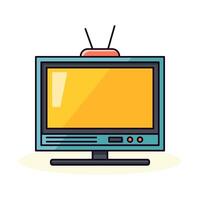 TV Set Colourful Vector Flat Illustration. Perfect for different cards, textile, web sites, apps