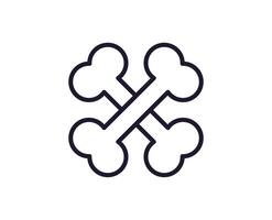 Health symbol. Vector sign for web sites, adverts, UI, internet shops and stores. Editable stroke. Vector line icon of crossbones