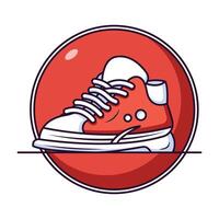 Sports Shoes Vector Isolated Flat Illustration. Perfect for different cards, textile, web sites, apps